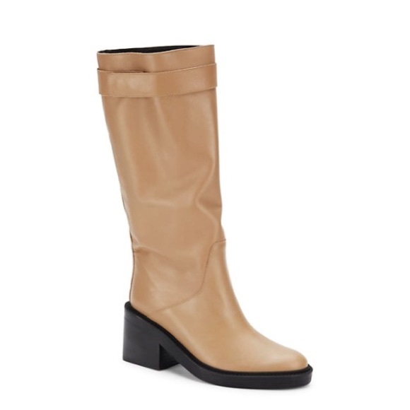 🆕{Helmut Lang} Slouch Leather Block Heel Boot - Picture 3 of 13